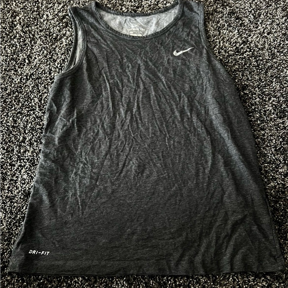 Nike Charcoal Sleeveless Dri-FIT Top